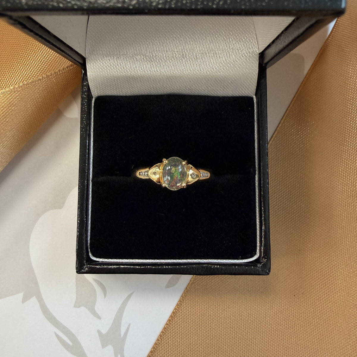 14ct Yellow Gold Opal Dress Ring