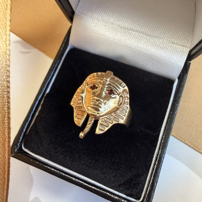 9ct Yellow Gold Ruby Pharaoh Ring