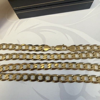 9ct Curb Chain Solid Gold - 24 Inch