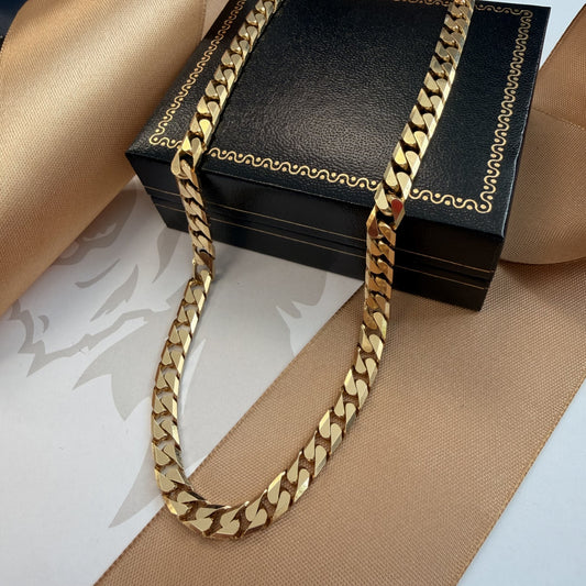 9ct Yellow Gold Curb Chain - 18 Inch