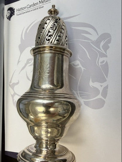 Early Georgian Solid Silver Sugar Caster – Samuel Wood – London 1746 – 391.7g
