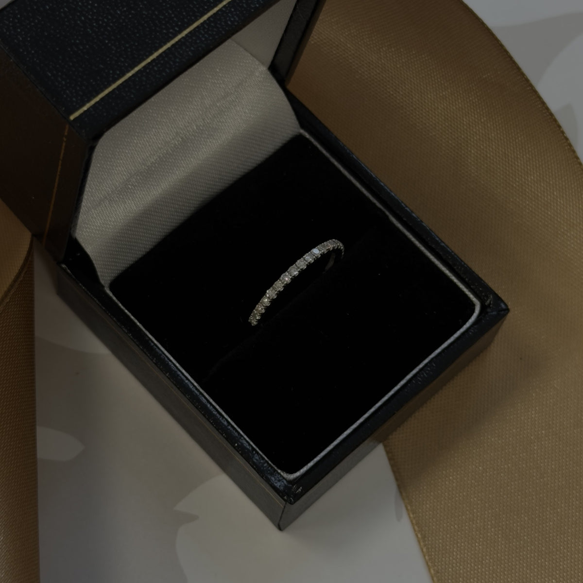 14ct White Gold Diamond Half Eternity Ring
