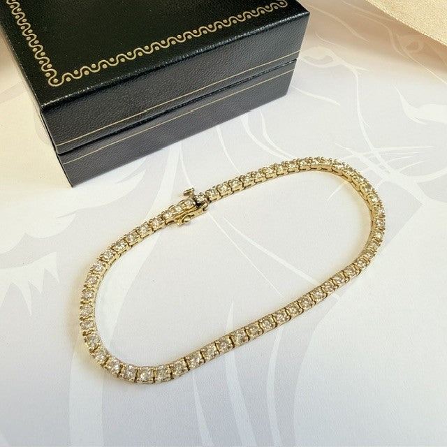 14ct Gold Tennis Bracelet 2.00ct Natural Diamond