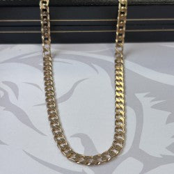 9ct Gold Curb Chain Solid Gold - 24 Inch