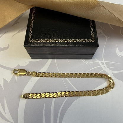 9ct Gold Solid Gold Bracelet - 8 Inch
