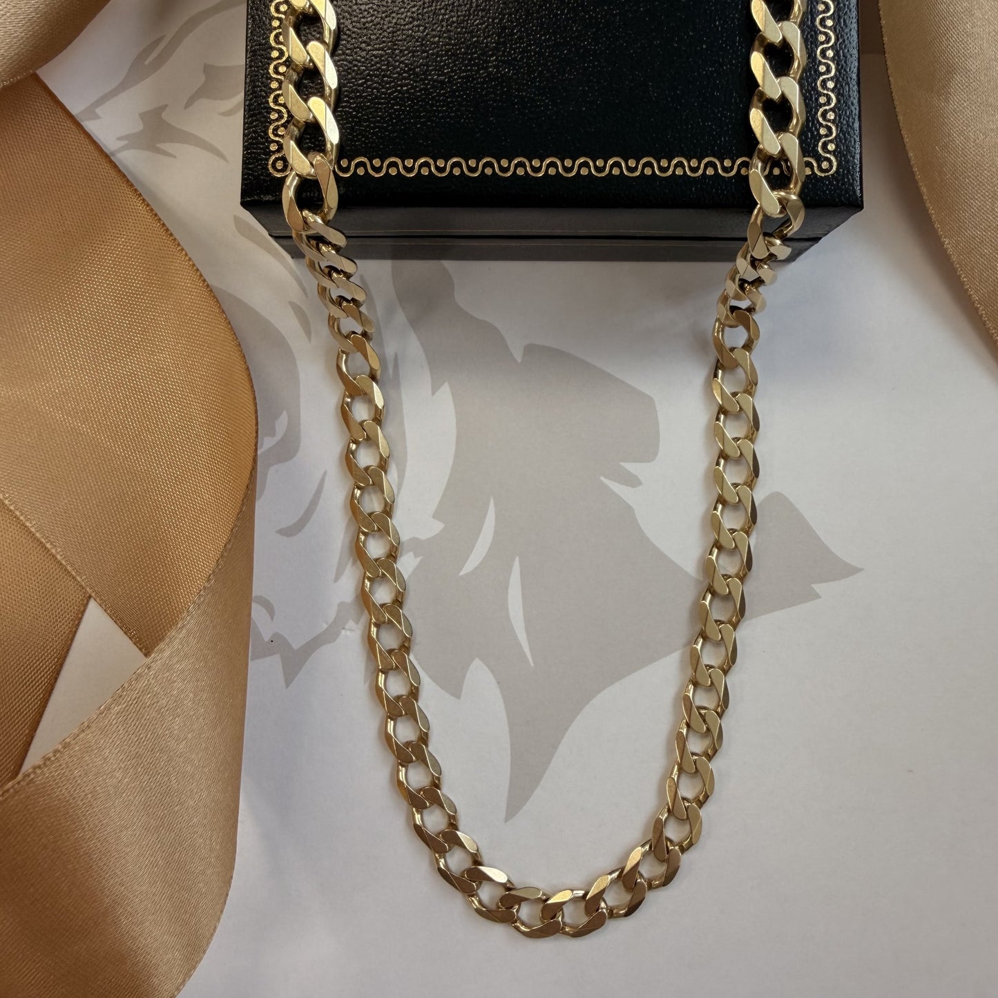 9ct Yellow Gold Curb Chain - 22 Inch