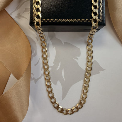 9ct Yellow Gold Curb Chain - 22 Inch