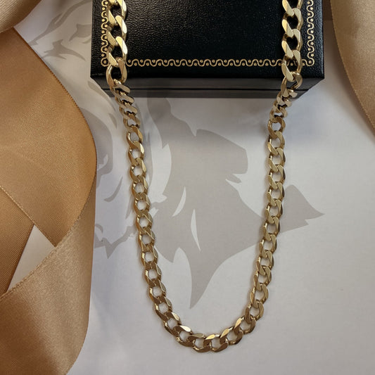 9ct Yellow Gold Curb Chain - 22 Inch