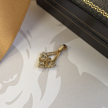 9ct Gold Three-Stone CZ Pendant