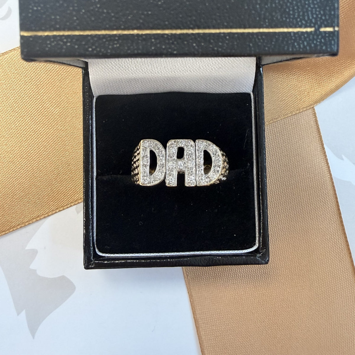 9ct Yellow Gold Diamond DAD Ring