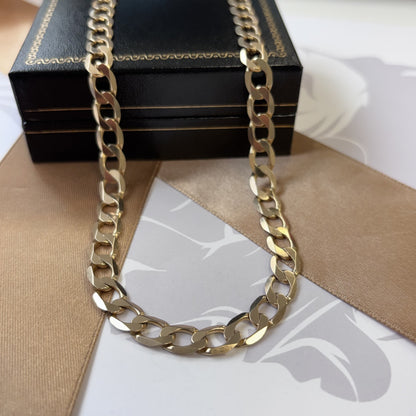 9ct Gold Curb Chain Solid Gold – 20 Inch