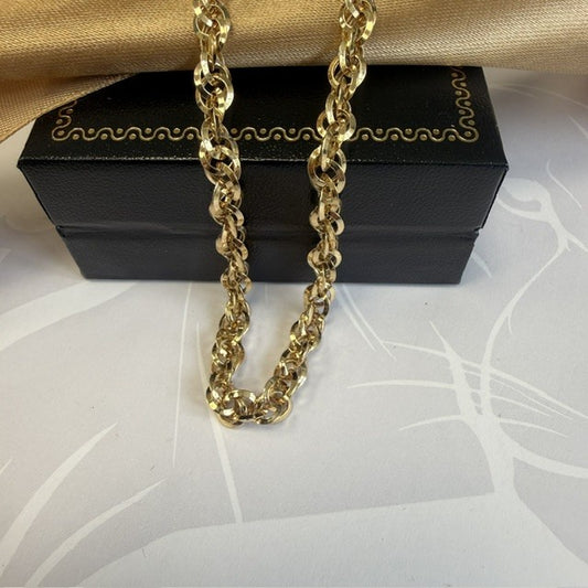 9ct Gold Chunky Rope Chain - 18 Inch