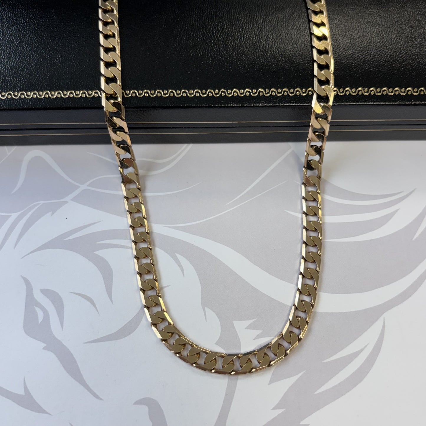 9ct Gold Curb Chain Solid Gold– 24 Inch