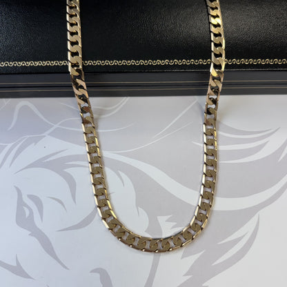9ct Gold Curb Chain Solid Gold– 24 Inch