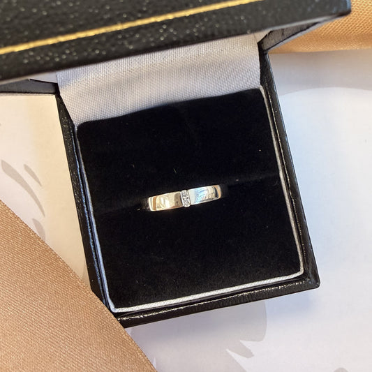 9ct White Gold Two-Stone Diamond Ring