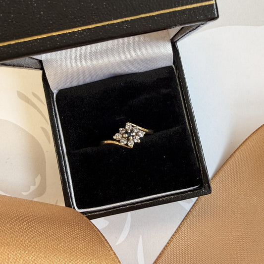 9ct Yellow Gold Floral Cluster Ring