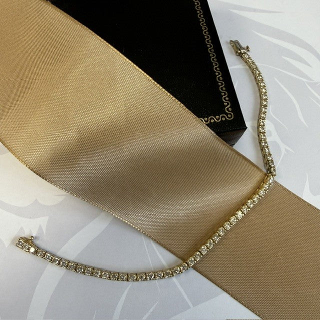 14ct Gold Tennis Bracelet 2.00ct Natural Diamond