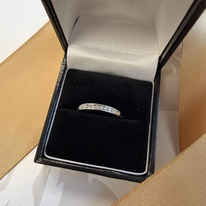 9ct White Gold Diamond Half Eternity Ring