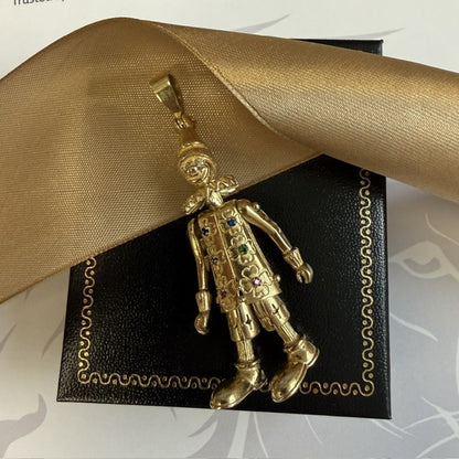 9ct Gold Clown Pendant Extra Large Clown
