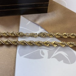 9ct Gold Rope Chain – 22 Inch