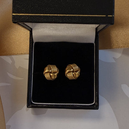 18ct Yellow Gold Knot Stud Earrings