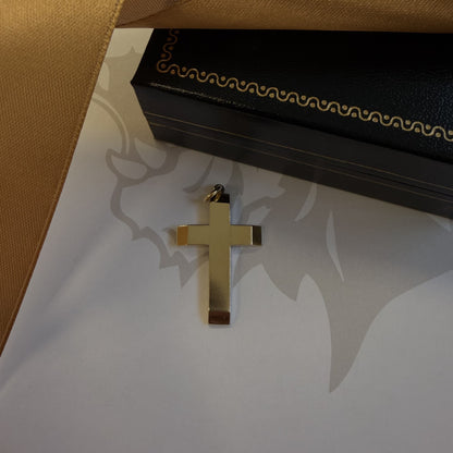 9ct Gold Plain Cross Pendant
