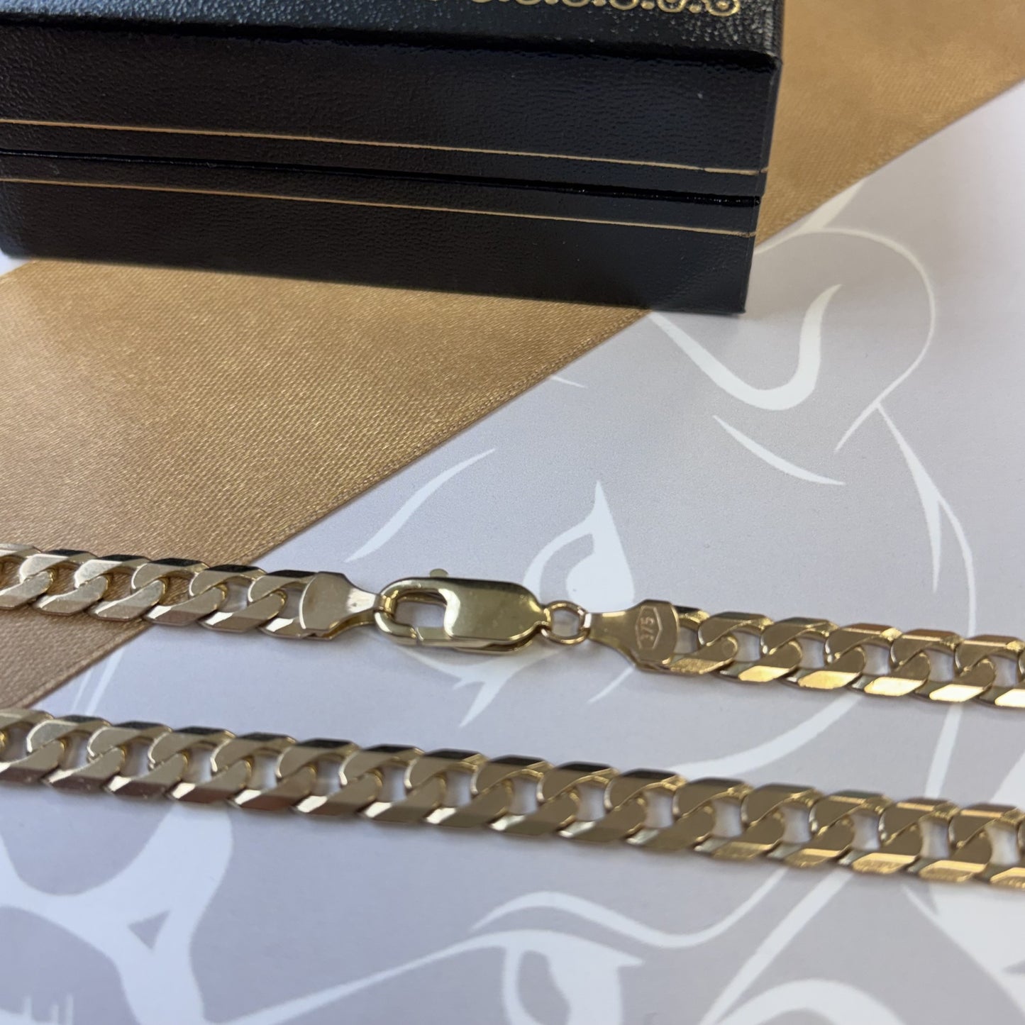 9ct Gold Curb Chain Solid Gold – 21 Inch