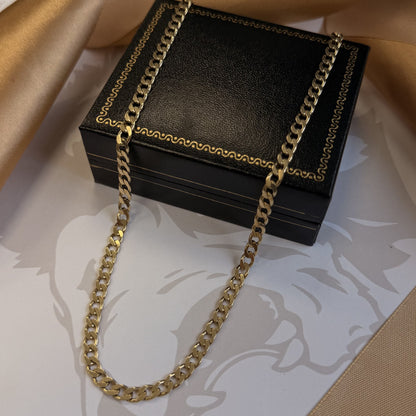 9ct Yellow Gold Curb Chain - 24 Inch