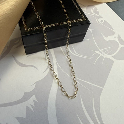 9ct Yellow Gold Belcher Chain 3mm - 20 Inch