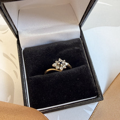 9ct Yellow Gold Floral Cluster Ring