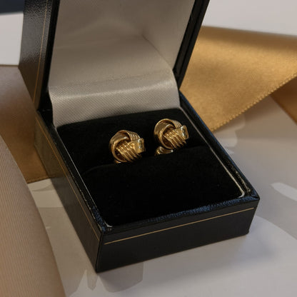 18ct Yellow Gold Knot Stud Earrings