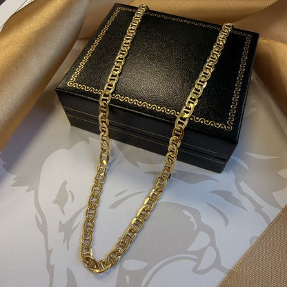 9ct Yellow Gold Mariner Chain - 20 Inch