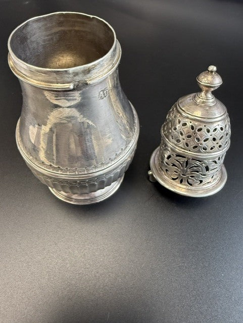 Rare Antique Queen Anne Britannia Silver Sugar Caster Charles Adam London 1707
