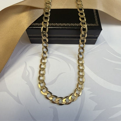 9ct Curb Chain Solid Gold - 24 Inch