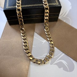 9ct Gold Curb Chain Solid Gold– 24 Inch