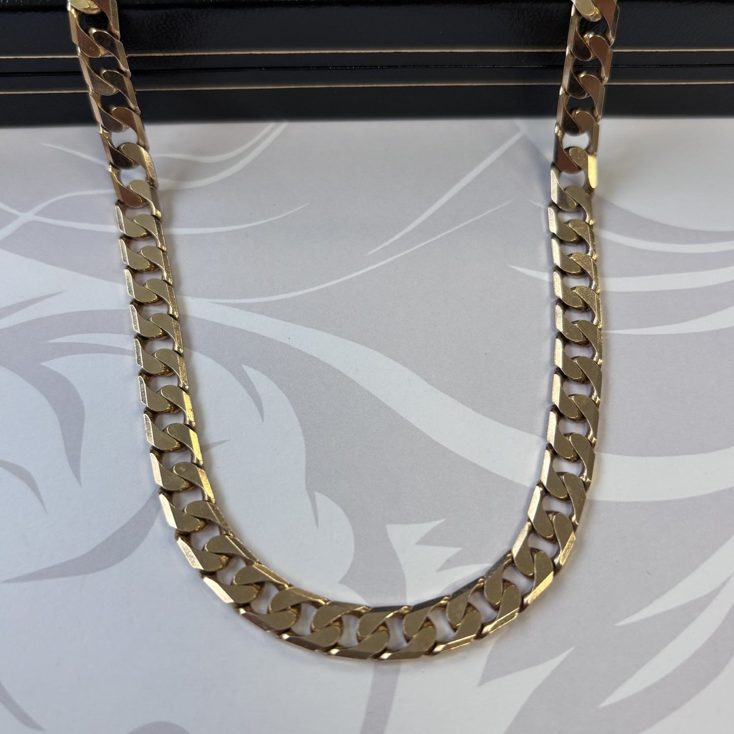 9ct Gold Curb Chain Solid Gold– 24 Inch