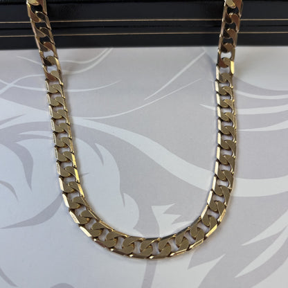 9ct Gold Curb Chain Solid Gold– 24 Inch