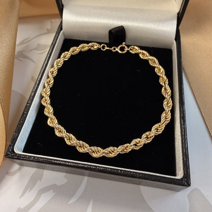 9ct Yellow Gold Rope Bracele