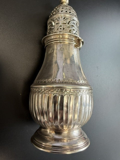 Rare Antique Queen Anne Britannia Silver Sugar Caster Charles Adam London 1707