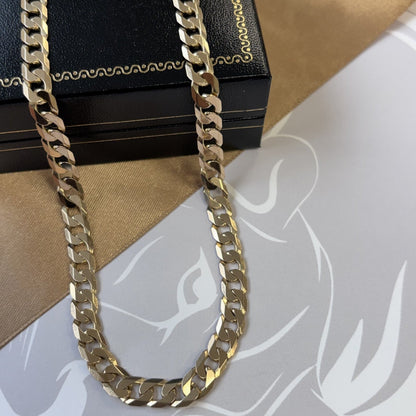 9ct Gold Curb Chain Solid Gold – 21 Inch