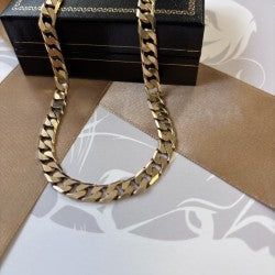 9ct Gold Curb Chain Solid Gold– 24 Inch