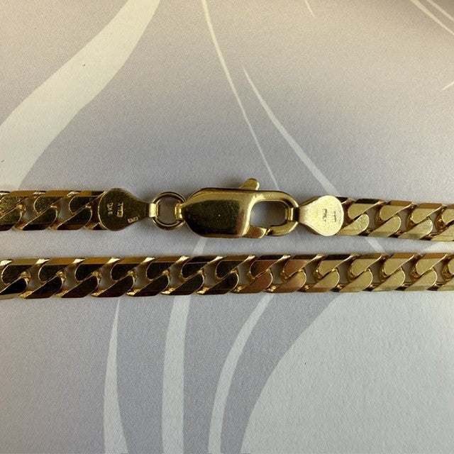 9ct Gold Solid Gold Bracelet - 8 Inch