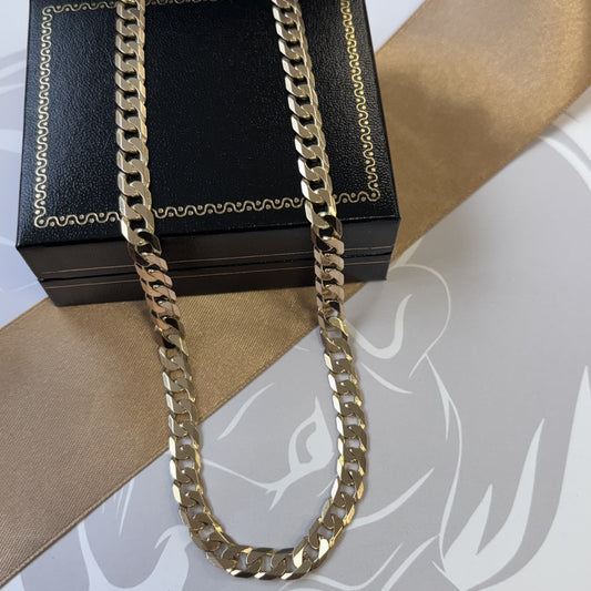 9ct Gold Curb Chain Solid Gold – 21 Inch