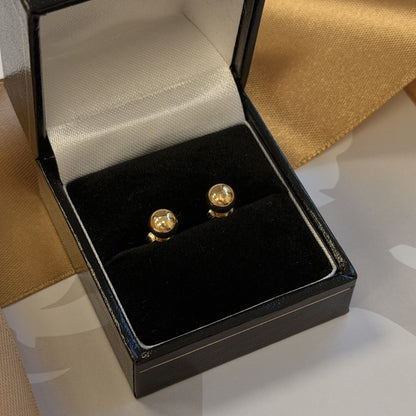 18ct Yellow Gold Ball Stud Earrings