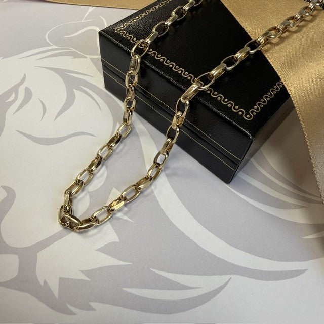 9ct Gold Belcher Chain Solid Gold Chain - 20 Inch