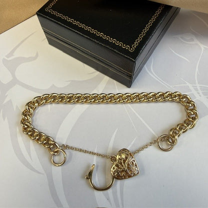 9ct Gold Charm Bracelet Gold Bracelet - 7 Inch