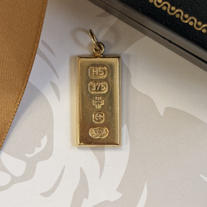 9ct Gold Half Oz Ingot Pendant