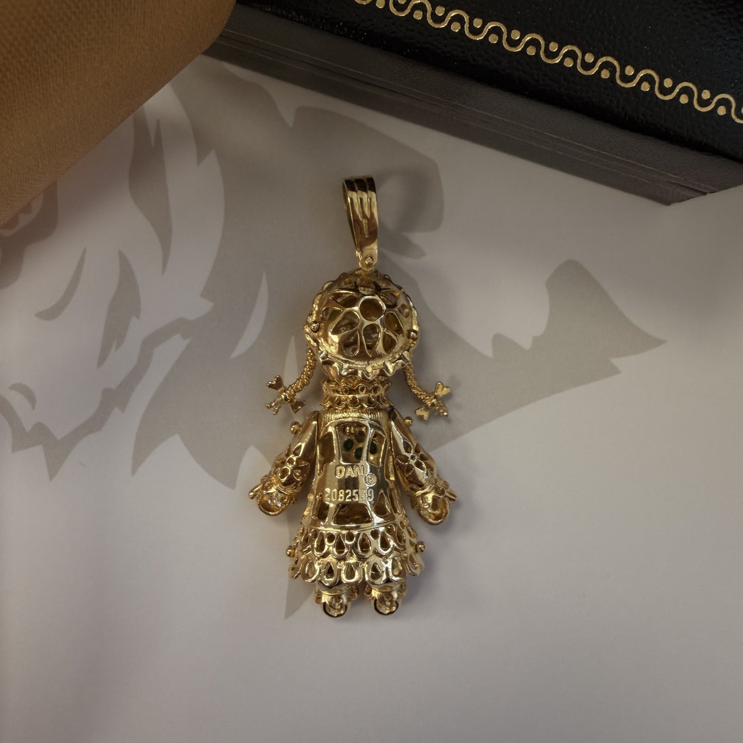 9ct Yellow Gold Articulated Doll Pendant