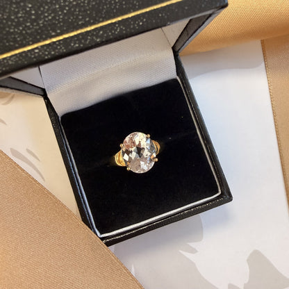 9ct Yellow Gold Cubic Zirconia Solitaire Ring