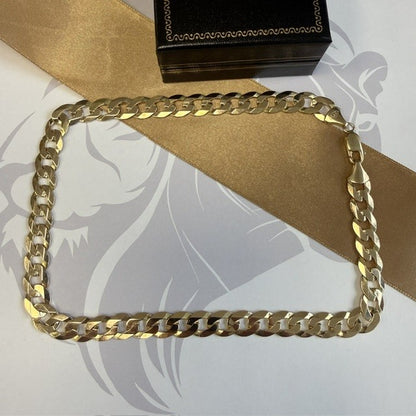 9ct Yellow Gold Curb Chain Solid Gold - 18 Inch